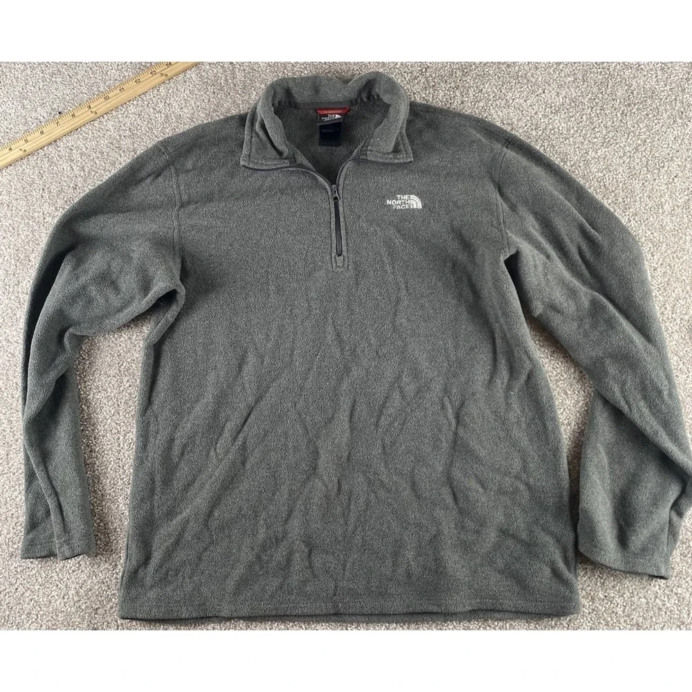 The North Face Fleece Performance Pullover 1/4 Zip Jacket Men M Warm School Prep